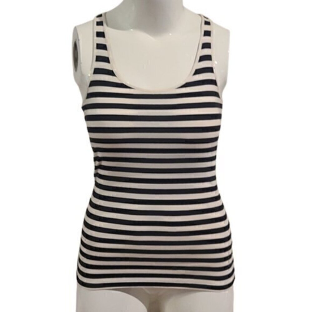 [A.n.a] Black & White Striped Tank - Size L